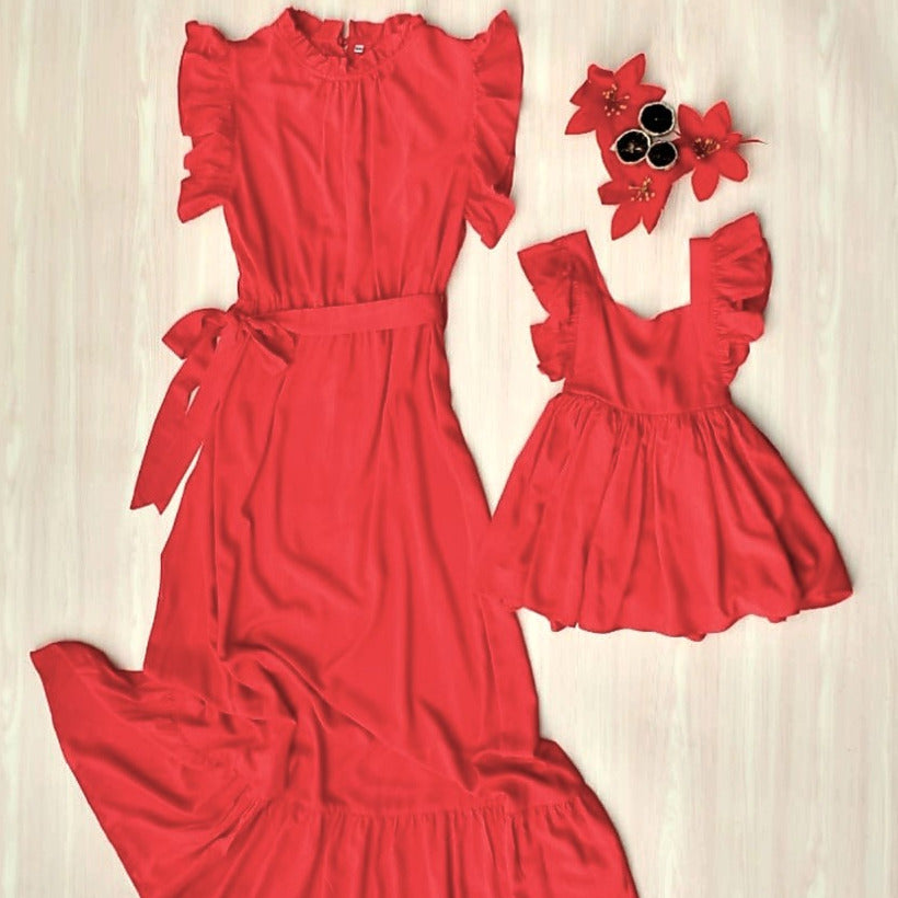 Matchande klänning - mamma och dotter