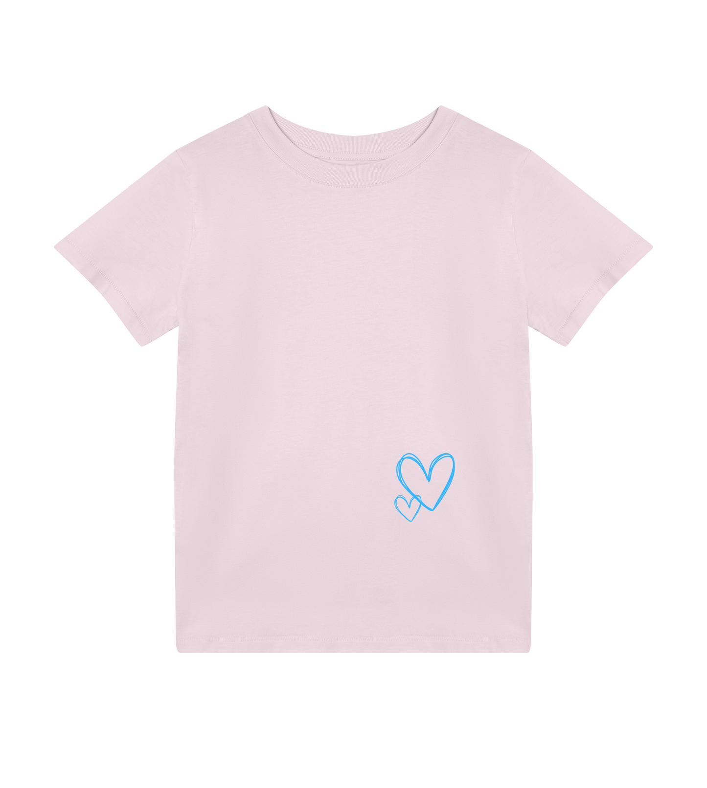Matchande mjuk T-shirt för mamma och barn - rosa och vit