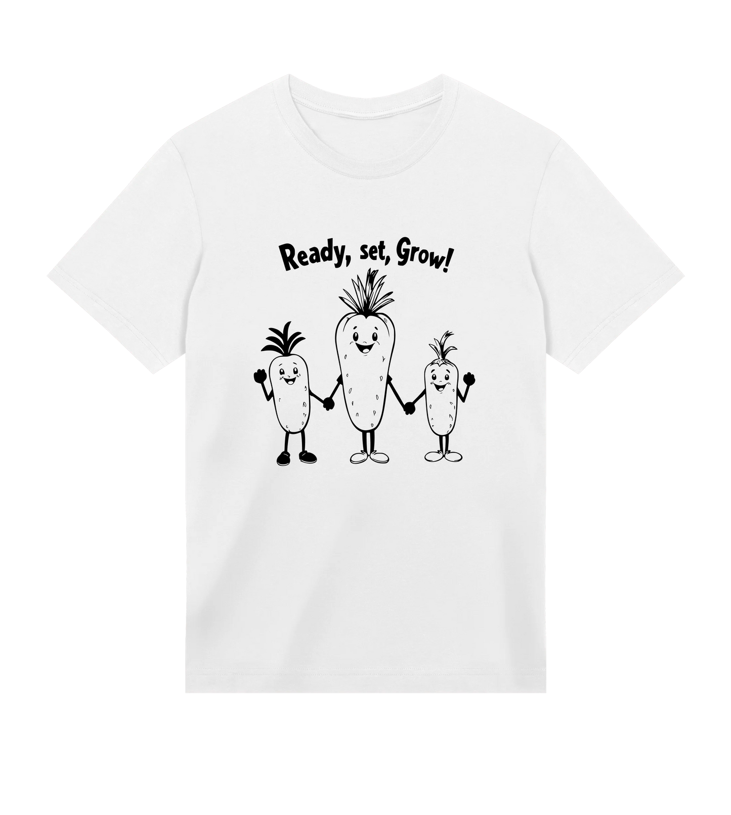 Matchande T-shirt för föräldrar, barn och bebis - Ready, set, Grow!