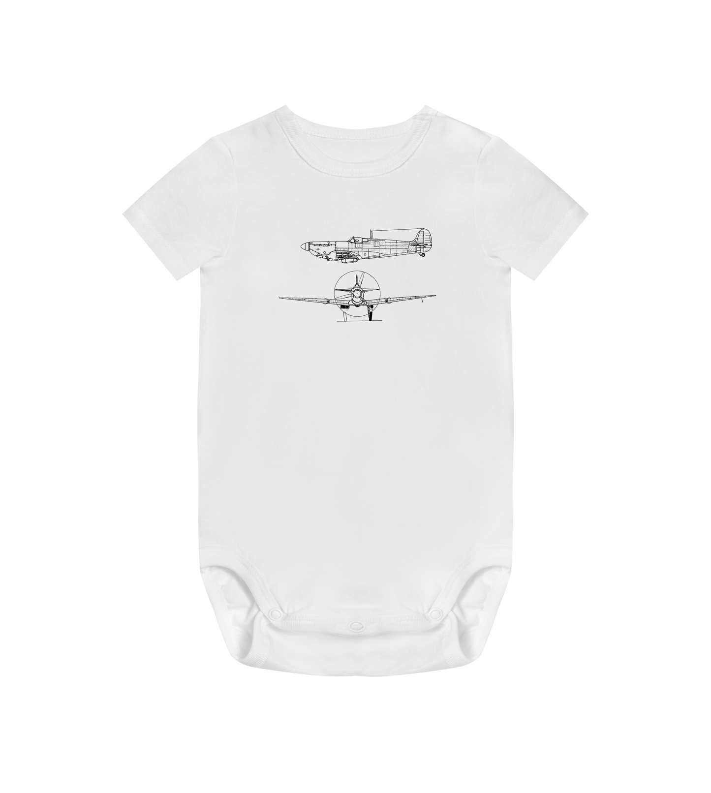 Matchande T-shirt med flygplansmotiv - familjeoutfit för förälder, barn och bebis